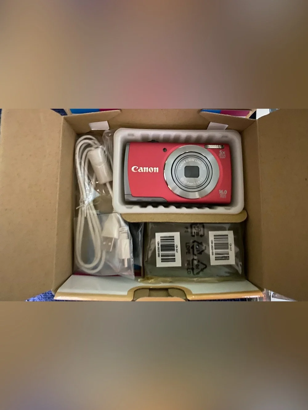 Canon PowerShot A3500 IS 16MP Red Digital Camera 5x WiFi NEW NOS w/ Box